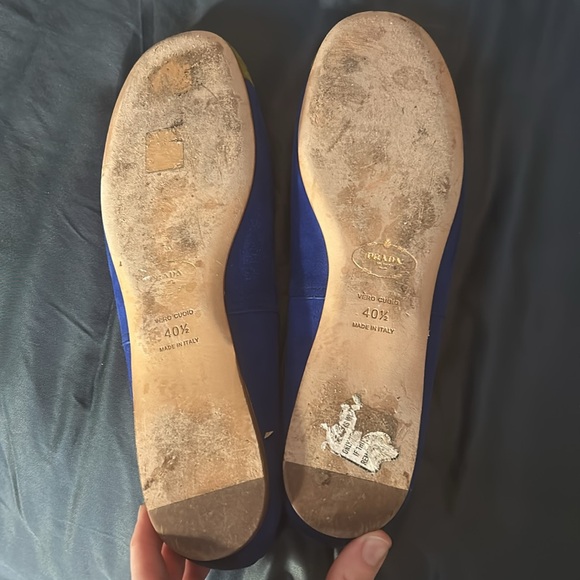 Prada Vintage Suede Ballet Flats. Sz 40.5 - Picture 4 of 5